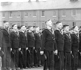 Naval cadets parade in Chatham, Kent, a few years before the Kersey timeslip case.
