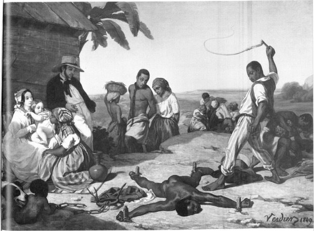 Marcel Verdier's 'Whipping of a fugitive slave' (1840s).
