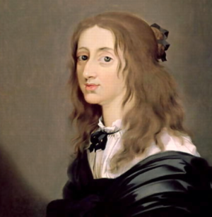 Detail from Sébastien Bourdon's 1652 portrait of Christina of Sweden.