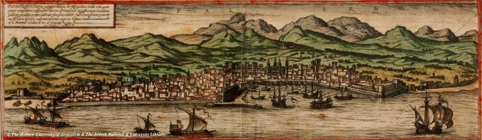 Palermo as it was at the time the poisoner Giulia Tofana was born there. From the 1572 atlas of Georg Braun and Hogenberg.