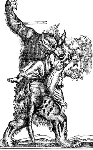 A French werewolf, from an engraving of the 18th century.