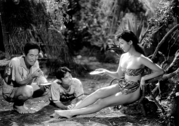 The experiences of the 21 Japanese sailors – and one civilian woman – left living on the island of Anatahan between 1945 and 1951 was dramatised in two films. The Japanese entry, XXX's Revenge of the Pearl Queen, starring Michiko Maeda, is a good example of how the unusual situation on the island was glamorised and sexualised.